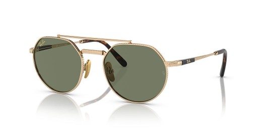 Ray - Ban RB8265 Jack II Titanyum M (51-20) Yeşil lensler ve Altın çerçeve Güneş Gözlüğü