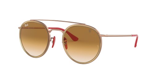 Ray - Ban RB3647M Scuderia Ferrari Koleksiyonu M (51-22) Kahverengi lensli ve Bakır çerçeveli Güneş Gözlüğü