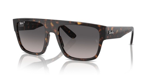 Ray-Ban RB0360S Drifter XL (57 - 20) Gri lensli ve Kaplumbağa çerçeveli Güneş Gözlüğü