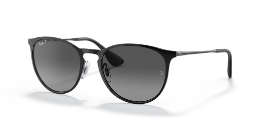 Ray-Ban RB3539 Erika Metal M (54 - 19) Gri lensli ve Siyah çerçeveli güneş Gözlüğü