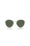 Ray - Ban RBR0103S Yuvarlak Ters XL (55-21) ile Yeşil lensler ve Altın çerçeve Güneş Gözlüğü