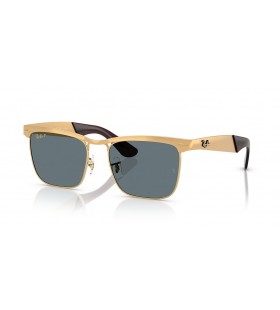 Ray - Ban RB3875 Wayfarer Deluxe XXL (56-18) Mavi lensli ve Altın çerçeveli güneş gözlüğü