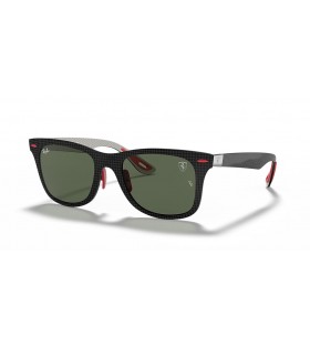 Ray - Ban RB8395M Scuderia Ferrari Koleksiyonu L (52-20) Yeşil lensli ve Siyah çerçeveli güneş Gözlüğü