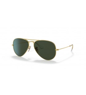 Ray - Ban RB3025 Aviator | Havacılık Koleksiyonu XL (58-14) Yeşil lensler ve Altın çerçeve Güneş Gözlüğü