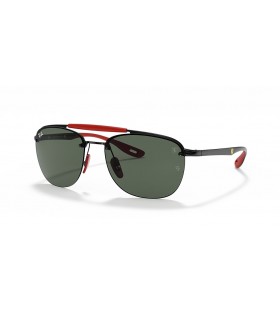 Ray - Ban RB3662M Scuderia Ferrari Collection XL (59-17) Yeşil lensli ve Siyah çerçeveli güneş Gözlüklü
