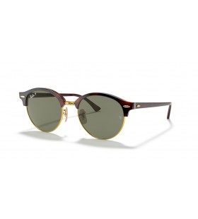 Ray - Ban RB4246 Clubround Classic M (51-19) Yeşil lensli ve Kaplumbağa çerçeveli güneş gözlüğü