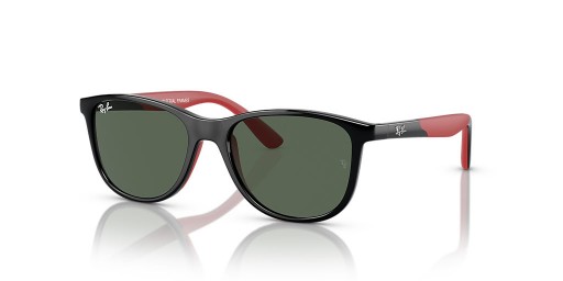 Ray-Ban RB9077S Niños Bio-Base de L (49 - 16) con lentes de color Verde y Negro Gafas de sol de montura