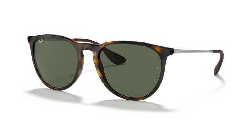 Ray-Ban RB4171 Erika Clásico M (54 - 18) con lentes de color Verde y la Tortuga Gafas de sol de montura