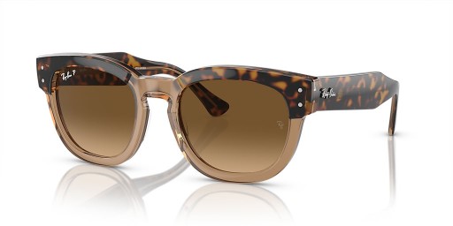 Ray-Ban RB0298S Mega ojo de halcón L (53 21) con lentes Marrones y la Tortuga Gafas de sol de montura