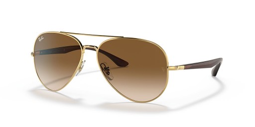 Ray-Ban RB3675 XL (58 - 14) con lentes Marrones y Gafas de sol de montura de Oro