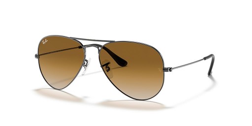 Ray-Ban RB3025 Aviator Gradiente XL (58 - 14) con lentes Marrones y Gafas de sol de montura de Plata