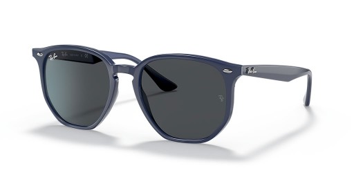 Ray-Ban RB4306 L (54 - 19) con el Gris lentes y Gafas de sol de montura Azul