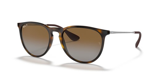 Ray-Ban RB4171F Erika Clásico M (54 - 18) con lentes Marrones y la Tortuga Gafas de sol de montura