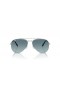 Ray-Ban RB3625 Nuevo Aviador L (58 - 14) con lentes Azules y Gafas de sol de montura de Plata
