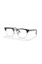 Ray-Ban RB3016 Clubmaster Luz Azul Claro L (51 - 21), Transparente y lentes de marco Negro, Gafas de sol