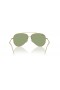 Ray-Ban RBR0101S Aviador Inversa L (59 - 11) con lentes de color Verde y Oro, Gafas de sol de montura