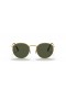 Ray-Ban RB3637 Nueva Ronda XS (50 - 21) con lentes de color Verde y Oro, Gafas de sol de montura