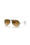 Ray-Ban RB3025 Aviator Gradiente XL (58 - 14) con lentes Marrones y Gafas de sol de montura de Plata