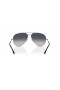 Ray-Ban RB3825 de Edad Aviator XL (58 - 14) con lentes Azules y Gafas de sol de montura de Plata