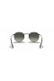 Ray-Ban RB3447N Plana Redonda Lentes L (53 21) con Gris y lentes de marco Negro, Gafas de sol
