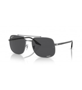 Ray-Ban RB3699 L (59 - 18) con Gris lentes y Gafas de sol de montura de Plata