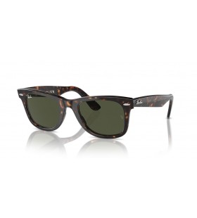 Ray-Ban RB2140 Original Wayfarer Classic L (50 - 22) con lentes de color Verde y la Tortuga Gafas de sol de montura