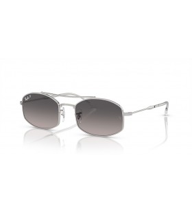 Ray-Ban RB3719 M (51 - 20) con Gris lentes y Gafas de sol de montura de Plata