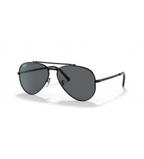 Ray-Ban RB3625 Nuevo Aviador XXL (62 - 14) con Gris y lentes de marco Negro, Gafas de sol