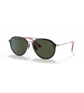 Ray-Ban RB4369M de la Scuderia Ferrari de Colección XXL (53 21) con lentes de color Verde y Negro Gafas de sol de montura