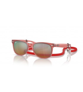 Ray-Ban RB9052S Nuevo Caminante de los NiÃ±os S (47 - 15) con Naranja lentes y Gafas de sol de montura Roja