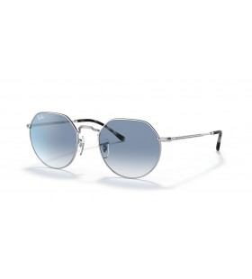 Ray-Ban RB3565 Jack L (53 - 20) con lentes Azules y Gafas de sol de montura de Plata