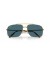 Ray-Ban RB3796 L (59 - 15) مع العدسات الزرقاء والذهب نظارات الإطار