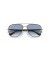 Ray-Ban RB3683 L (56 - 15) مع الأزرق العدسات و النظارات الشمسية الإطار الأسود