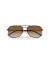 Ray-Ban RBR0102S القافلة عكس XL (58 - 15) مع البني العدسات و النظارات الشمسية الإطار الأسود