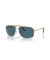 Ray-Ban RB3796 L (59 - 15) مع العدسات الزرقاء والذهب نظارات الإطار