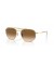 Ray-Ban RB3707 L (54 - 20) مع البني العدسات الذهب الإطار النظارات الشمسية