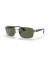 Ray-Ban RB3687 XL (61 - 17) مع الأخضر العدسات و النظارات الشمسية الإطار الفضي