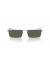 Ray-Ban RB3741 Emy الحيوي القائم XXL (59 - 17) مع الأخضر العدسات و النظارات الشمسية الإطار الفضي