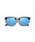 Ray-Ban RB3016 Clubmaster فلاش عدسات L (51 - 21) مع العدسات الزرقاء و السلحفاة نظارات الإطار