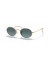 Ray-Ban RB3547 البيضاوي المعادن م (51 - 21) مع العدسات الزرقاء والذهب نظارات الإطار