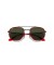 Ray-Ban RB3748M سكوديريا فيراري جمع ل (52 - 22) مع الأخضر العدسات و النظارات الشمسية الإطار الأسود