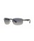 Ray-Ban RB3478 م (60 - 17) مع العدسات الزرقاء والفضية نظارات الإطار