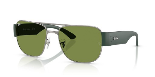 Ray-Ban RB3756 XL (56 - 18) مع الأخضر العدسات و النظارات الشمسية الإطار الفضي