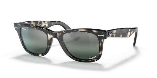 Ray-Ban RB2140 الأصلية عابر سبيل Chromance لتر (50 - 22) مع الفضة العدسات السلحفاة نظارات الإطار