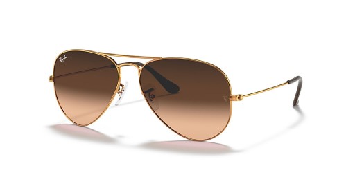 Ray-Ban RB3025 الطيار التدرج م (55 - 14) مع العدسات الوردي والبيج نظارات الإطار