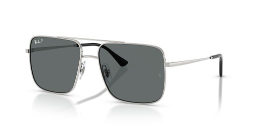 Ray-Ban RB3758 آري الحيوي القائم L (56 - 16) مع العدسات الرمادية والفضية نظارات الإطار