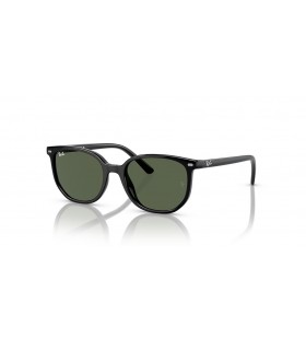 Ray-Ban RB9097S إليوت الاطفال XS (46 - 16) مع الأخضر العدسات و النظارات الشمسية الإطار الأسود