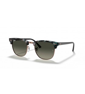 Ray-Ban RB3016 Clubmaster البقعة L (51 - 21) مع رمادي العدسات رمادي نظارات الإطار