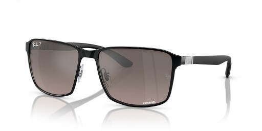 Ray-Ban RB3721CH Chromance XXL (59 - 17) s Šedá skla a Černý rám Brýle