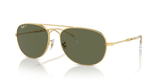 Ray-Ban RB3735 Bain Bridge XXL (60 - 17) s Zelené čočky a Zlatý rám sluneční Brýle